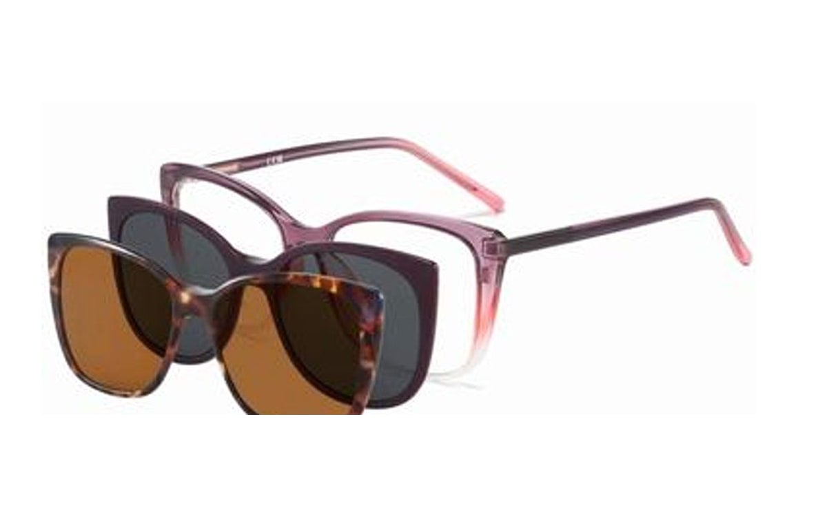 Lente de sol clip-on Cuadrada · C1002