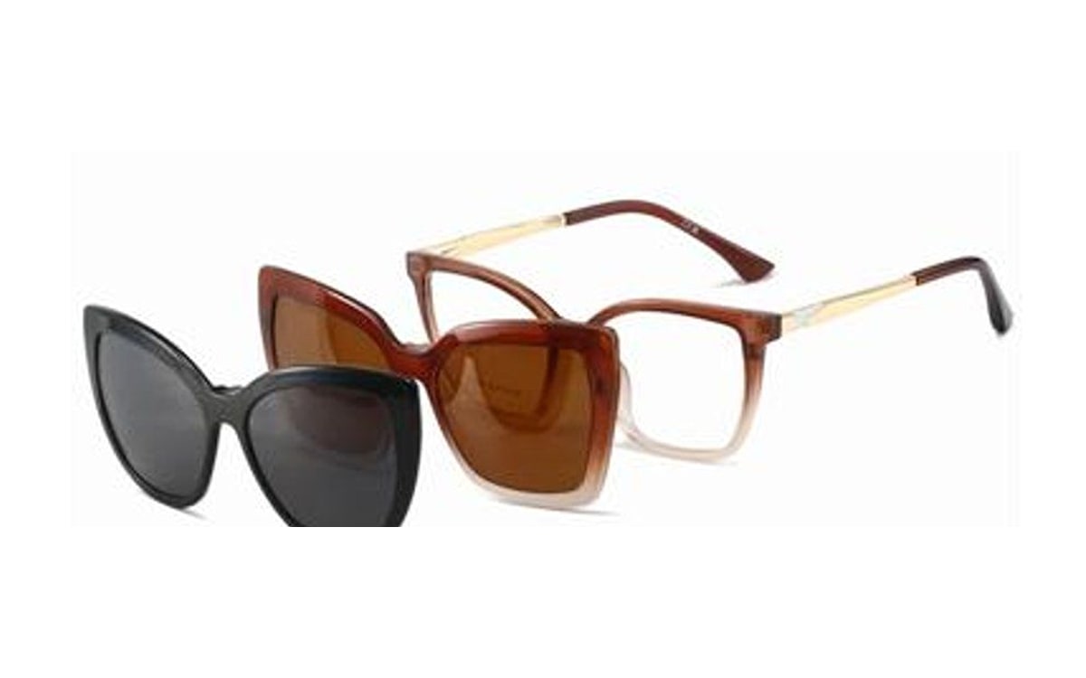Lente de sol clip-on Cuadrada · C1005